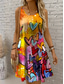 cheap Stripe&amp;Geometric Dress-Women&#039;s Mini Dress Sundress A Line Dress Off The Shoulder Dress Vacation Casual Boho Holiday Beach Regular Fit Heart Graphic Sleeveless Crew Neck Yellow Red Blue Purple Summer Spring