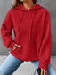 economico Top Semplici-Per donna Felpa con cappuccio Semplice Casual Manica Lunga Con Cappuccio Top Regolari Streetwear Abbigliamento Quotidiano Verde chiaro Rosso Blu Arancione Marrone Autunno Inverno
