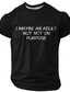 cheap Men&#039;s Funny T shirts-Men&#039;s Funny Slang T Shirt Short Sleeve T shirt 3D Print Crew Neck Shirt Fashion Daily Basic Street Casual Daily Black Red Blue Summer Spring All Seasons Clothing Apparel S M L XL XXL XXXL