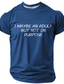 cheap Men&#039;s Funny T shirts-Men&#039;s Funny Slang T Shirt Short Sleeve T shirt 3D Print Crew Neck Shirt Fashion Daily Basic Street Casual Daily Black Red Blue Summer Spring All Seasons Clothing Apparel S M L XL XXL XXXL
