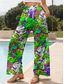 cheap Wide Leg &amp; High Waisted-Women&#039;s Wide Leg Chinos Baggy Pants Vacation Vintage Fashion Full Length High Waist Graphic Animal Cat Printing Soft Breathable Micro-elastic Formal Outdoor Vacation Yellow Red Blue Purple Summer