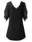 cheap Mini Black Dress-Women&#039;s Mini Dress Summer Dress Casual Daily Regular Fit Plain Half Sleeve V Neck Black Summer Spring Fall