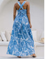 cheap Floral Dress-Women&#039;s Maxi Dress A Line Dress Slip Dress Vacation Casual Boho Outdoor Going out Regular Fit Floral Sleeveless Halter Neck White Yellow Blue Orange Summer Spring