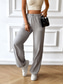 cheap Pants-Women&#039;s Sweatpants Chinos Fashion Streetwear Full Length High Waist Plain Elastic Waistband Comfy Soft Comfortable Micro-elastic Outdoor Street Apricot Gray Summer Spring Regular Fit