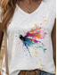 cheap Animals Tank Top-Women&#039;s Graphic Animal Butterfly Camisole Tank Top Vintage Tropical Stylish Sleeveless Short Sleeve V Neck Regular Tops Daily Print Black White Yellow Pink Blue Summer Spring