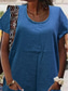 cheap Plain Dress-Women's Mini Dress Casual Dress Cotton Linen Dress Summer Dress Basic Modern Daily Weekend Regular Fit Plain Short Sleeve U Neck Royal Blue Summer