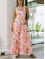 cheap Floral Dress-Women&#039;s Maxi Dress A Line Dress Slip Dress Vacation Casual Boho Outdoor Going out Regular Fit Floral Sleeveless Halter Neck White Yellow Blue Orange Summer Spring