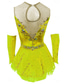 cheap Figure Skating Dresses-Figure Skating Dress Women&#039;s Girls&#039; Ice Skating Dress Outfits White / White Yellow &amp; Yellow Dark Purple Open Back Mesh Spandex Training Competition Skating Wear Handmade Crystal / Rhinestone Ice
