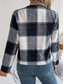 cheap Print Coats-Women&#039;s Casual Jacket Comfortable Breathable Print Casual Plaid Vacation Street Daily Wear Going out Open Front Short Stand Collar Regular Fit Long Sleeve Outerwear Navy Red Green Summer Spring
