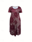 preiswerte Blumenkleid-Damen Midikleid A Linie Kleid Sommerkleid Lässig Täglich Normale Passform Paisley-Muster Kurzarm Quadrathals Rosa Rote Blau Grau Sommer