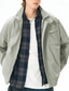economico Giubbotti Casual-Per uomo Giacca Leggera Giacca Casual Vacanza Quotidiano Giacca a Vento Tasca Primavera Autunno Semplice Moda Classico Collo alla coreana Regolare Aalbicocca Nero Viola Verde Cachi Giacca