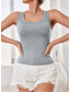 cheap Plain Tank Top-Women&#039;s Camisole Tank Top Solid Color Daily Stylish Casual Sleeveless Scoop Neck Regular Tops Daily Black White Pink Army Green Blue Summer