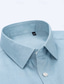 baratos Camisas Elite Masculinas-Homens Camisa Social Azul Verde Tropa Bege Manga Longa Côr Sólida Gola Enrolada Ao ar livre Casual Botões Roupa Diário Casual Diário Lazer