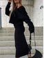 cheap Plain Dress-Women&#039;s Dress Set Sheath Dress Casual Plain Ruched Midi Dress Long Sleeve Hooded Outdoor Daily Black Camel Coffee Summer Spring Regular Fit