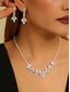 cheap Women&#039;s Necklace-Women&#039;s Crystal Leaf Necklace and Dangle Earrings Set - Elegant Zircon Jewelry for Evening Parties and Formal Events
