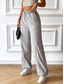 cheap Pants-Women&#039;s Sweatpants Chinos Fashion Streetwear Full Length High Waist Plain Elastic Waistband Comfy Soft Comfortable Micro-elastic Outdoor Street Apricot Gray Summer Spring Regular Fit