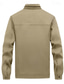halpa Cargo-takit-Miesten Kevyt takki Cargo takki Rento takki Loma Päivittäin Pidä lämpimänä Tasku Syksy Talvi Tavallinen Muoti Klassinen Stand-kaula-aukko Normaali Vaalea khaki Khaki Jackets