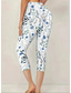 cheap Floral Print-Women&#039;s Capri Pants Leggings Vacation Vintage Ethnic Style Calf-Length High Waist Floral Graphic Comfy Quick Dry Breathability Stretchy Outdoor Vacation Causal Blue Summer Spring Skinny