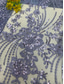 cheap BLUE-Floral Sequin Embroidered Lace Mermaid / Trumpet Evening Gown Elegant Dress Formal Wedding Sweep / Brush Train 3/4 Length Sleeve V Neck Satin with Pleats 2025