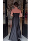 cheap BLACK-Black and White A-Line Evening Gown Laser Cut Flowers Dress Formal Wedding Floor Length Sleeveless Sweetheart Satin with Shawl