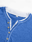 ieftine Tricou casual Henley-Bărbați Tricou Cămașă Henley Tee Top Mânecă scurtă Simplu Modă Designer De Bază Henley Vacanță Stradă Ieșire Vară Kaki Tricou Henley