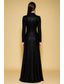 cheap BLACK-Black Tuxedo Dress A-Line Evening Gown Blazer Dress Formal Wedding Floor Length Long Sleeve V Neck Satin Peak Lapel with Stretch Sequin 2025
