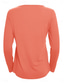 preiswerte Einfarbiges T-Shirt-Damen Bluse Peplum Einfarbig Stylisch Casual Lange Ärmel Rundhalsausschnitt Reguläre Tops Daily Rüsche Knöpfe Schwarz Weiß Hellgrün Himmelblau Orange Sommer Frühling Herbst