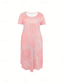 preiswerte Blumenkleid-Damen Midikleid A Linie Kleid Sommerkleid Lässig Täglich Normale Passform Paisley-Muster Kurzarm Quadrathals Rosa Rote Blau Grau Sommer