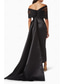abordables Vestidos de gala-Corte A Corte Trompeta Sirena Cola de Corte Vestidos de noche Vestido de baile con sobrefalda Vestimenta formal Elegante Estilo de Celebridad Sin Mangas Hombros Caídos Fiesta de jardin Boda Tul Satén