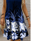 cheap Floral Dress-Women's Mini Dress Sundress A Line Dress Summer Dress Vacation Casual Regular Fit Ombre Floral Graphic Sleeveless U Neck Scoop Neck Black And White Dark Brown Red Blue Summer Spring