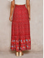 cheap Graphic Skirts-Women&#039;s Skirt A Line Bohemia Casual Maxi High Waist Skirts Floral Print Micro-elastic Street Daily Red Apricot Summer Polyester Rayon