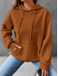 economico Top Semplici-Per donna Felpa con cappuccio Semplice Casual Manica Lunga Con Cappuccio Top Regolari Streetwear Abbigliamento Quotidiano Verde chiaro Rosso Blu Arancione Marrone Autunno Inverno
