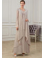 cheap With Jacket-Two Piece Mother of the Bride Dress Formal Wedding Guest Floor Length Long Sleeve V Neck Chiffon with Ruffles Appliques 2025