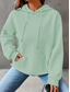 economico Top Semplici-Per donna Felpa con cappuccio Semplice Casual Manica Lunga Con Cappuccio Top Regolari Streetwear Abbigliamento Quotidiano Verde chiaro Rosso Blu Arancione Marrone Autunno Inverno