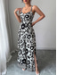 cheap Vacation Jumpsuit-Women&#039;s Normal Jumpsuit Elegant Floral Sleeveless Wide Leg V Neck High Waist Print Vacation Daily Regular Fit Black Red Navy Blue Summer