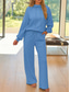 billige Sweatsuits for kvinner-Dame 2-dels sweatsuits joggebukse sett lange ermer mote streetwear daglige bukser sett hette blomster snor casual daglig svart blå lilla sommer regular fit