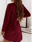 cheap Plain Dress-Women&#039;s Mini Dress T Shirt Dress Tee Dress Casual Daily Regular Fit Plain Long Sleeve Crew Neck Pink Wine Dark Green Brown Summer Fall