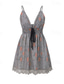 preiswerte Western Boho Kleid-Damen Minikleid Boho-Kleid Blumenkleid Druckkleid Westernkleid Klassisch Modern Täglich Outdoor Urlaub Normale Passform Blume Ärmellos V Ausschnitt Khaki Sommer