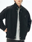 economico Giubbotti Casual-Per uomo Giacca Leggera Giacca Casual Vacanza Quotidiano Giacca a Vento Tasca Primavera Autunno Semplice Moda Classico Collo alla coreana Regolare Aalbicocca Nero Viola Verde Cachi Giacca