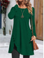 cheap Plain Dress-Women&#039;s Mini Dress T Shirt Dress Tee Dress Casual Daily Regular Fit Plain Long Sleeve Crew Neck Black Red Green Gray Spring Fall