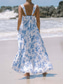 cheap Floral Dress-Women&#039;s Maxi Dress A Line Dress Slip Dress Vacation Casual Boho Outdoor Going out Regular Fit Floral Sleeveless Halter Neck White Yellow Blue Orange Summer Spring