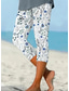 cheap Floral Print-Women&#039;s Capri Pants Leggings Vacation Vintage Ethnic Style Calf-Length High Waist Floral Graphic Comfy Quick Dry Breathability Stretchy Outdoor Vacation Causal Blue Summer Spring Skinny