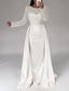 cheap CHAMPAGNE-Mermaid Sequin Evening Gown Ruched Champagne Satin Dress Long Sleeves Masquerade Floor Length Illusion Neck with Pearls Overskirt dress