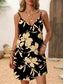 cheap Floral Dress-Women&#039;s Mini Dress Sundress A Line Dress Summer Dress Slip Dress Vacation Casual Outdoor Party Daily Regular Fit Floral Graphic Abstract Sleeveless V Neck Black Summer Spring