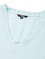 ieftine Tropske majice za odmor-Tricou bărbătesc cu imprimeu de broască țestoasă, din amestec de in și bumbac, cu decolteu în V, margini brute, vară, plajă, vacanță, top moale, zdrențuit, la modă, mărime S-3XL