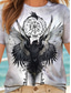 cheap Animals tee-Women&#039;s T Shirt Ombre Graphic Animal Vintage Stylish Classic Short Sleeve Crew Neck Round Neck Regular Tops Daily Weekend Print Yellow Red Blue Purple Green Summer Spring