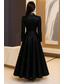 abordables Robes de smoking-Femmes Robe smoking Ligne A Formel robe demoiselle d honneur Kentucky Derby Satin Strass Élégant Scintillant manche longue Longueur cheville Revers de pointe