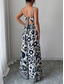cheap Vacation Jumpsuit-Women&#039;s Normal Jumpsuit Elegant Floral Sleeveless Wide Leg V Neck High Waist Print Vacation Daily Regular Fit Black Red Navy Blue Summer