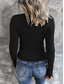 cheap Plain Tops-Women&#039;s Blouse Solid Color Stylish Casual Long Sleeve Scoop Neck Regular Tops Daily Buttons Black White Pink Wine Blue Summer Spring Fall