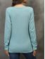 cheap Plain Tops-Women&#039;s Blouse Solid Color Stylish Casual Long Sleeve Scoop Neck Regular Tops Daily Buttons Black White Pink Wine Blue Summer Spring Fall